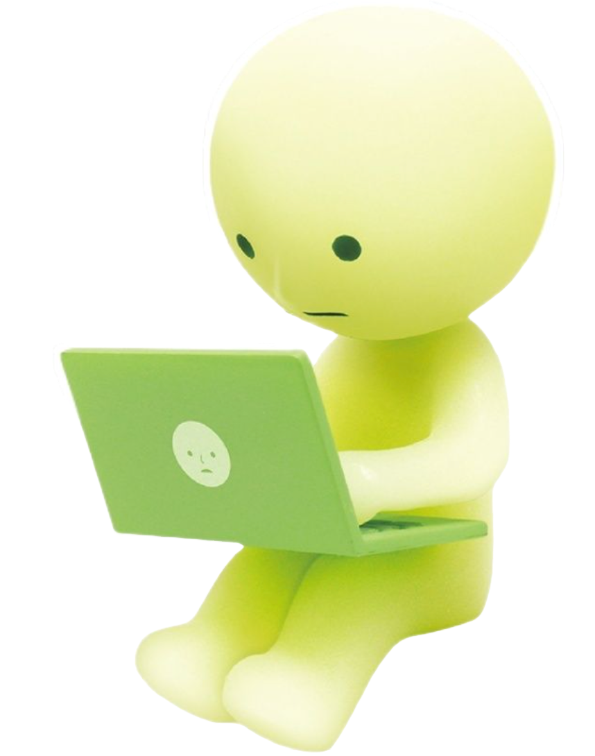 figure working on laptop